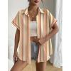 imageZeagoo Short Sleeve Summer Tops for Women Casual Button Down Shirts SolidStriped Business Work BlousesTw720