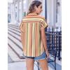 imageZeagoo Short Sleeve Summer Tops for Women Casual Button Down Shirts SolidStriped Business Work BlousesTw720