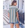 imageZeagoo Short Sleeve Summer Tops for Women Casual Button Down Shirts SolidStriped Business Work BlousesTw721