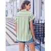 imageZeagoo Short Sleeve Summer Tops for Women Casual Button Down Shirts SolidStriped Business Work BlousesTw773