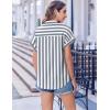 imageZeagoo Short Sleeve Summer Tops for Women Casual Button Down Shirts SolidStriped Business Work BlousesTw775