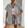 imageZeagoo Short Sleeve Summer Tops for Women Casual Button Down Shirts SolidStriped Business Work BlousesTw776