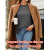 imageZeagoo Tunic Tops for Women 2025 Spring Long Sleeve Shirts Dressy Casual Crewneck Pleated Cute Tops Side Split SweatshirtsDark Grey