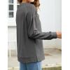 imageZeagoo Tunic Tops for Women 2025 Spring Long Sleeve Shirts Dressy Casual Crewneck Pleated Cute Tops Side Split SweatshirtsDark Grey