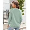 imageZeagoo Tunic Tops for Women 2025 Spring Long Sleeve Shirts Dressy Casual Crewneck Pleated Cute Tops Side Split SweatshirtsIce Green