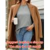 imageZeagoo Tunic Tops for Women 2025 Spring Long Sleeve Shirts Dressy Casual Crewneck Pleated Cute Tops Side Split SweatshirtsLight Grey