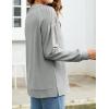 imageZeagoo Tunic Tops for Women 2025 Spring Long Sleeve Shirts Dressy Casual Crewneck Pleated Cute Tops Side Split SweatshirtsLight Grey