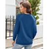 imageZeagoo Tunic Tops for Women 2025 Spring Long Sleeve Shirts Dressy Casual Crewneck Pleated Cute Tops Side Split SweatshirtsNavy Blue