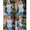 imageZeagoo Women Tunic Tops Dressy Casual Summer Short Sleeve Shirts Floral Loose Fit Pleated Boho Top SXXLAn202