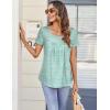 imageZeagoo Women Tunic Tops Dressy Casual Summer Short Sleeve Shirts Floral Loose Fit Pleated Boho Top SXXLAn202