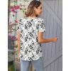imageZeagoo Women Tunic Tops Dressy Casual Summer Short Sleeve Shirts Floral Loose Fit Pleated Boho Top SXXLAx28