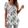 imageZeagoo Women Tunic Tops Dressy Casual Summer Short Sleeve Shirts Floral Loose Fit Pleated Boho Top SXXLAx28