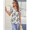 imageZeagoo Women Tunic Tops Dressy Casual Summer Short Sleeve Shirts Floral Loose Fit Pleated Boho Top SXXLAx28