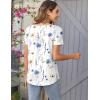 imageZeagoo Women Tunic Tops Dressy Casual Summer Short Sleeve Shirts Floral Loose Fit Pleated Boho Top SXXLBf112