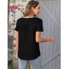 imageZeagoo Women Tunic Tops Dressy Casual Summer Short Sleeve Shirts Floral Loose Fit Pleated Boho Top SXXLBlack