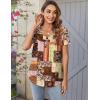 imageZeagoo Women Tunic Tops Dressy Casual Summer Short Sleeve Shirts Floral Loose Fit Pleated Boho Top SXXLMz810