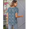 imageZeagoo Women Tunic Tops Dressy Casual Summer Short Sleeve Shirts Floral Loose Fit Pleated Boho Top SXXLPa236