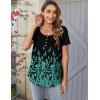 imageZeagoo Women Tunic Tops Dressy Casual Summer Short Sleeve Shirts Floral Loose Fit Pleated Boho Top SXXLPa355