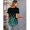 imageZeagoo Women Tunic Tops Dressy Casual Summer Short Sleeve Shirts Floral Loose Fit Pleated Boho Top SXXLPa355