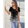 imageZeagoo Women Tunic Tops Dressy Casual Summer Short Sleeve Shirts Floral Loose Fit Pleated Boho Top SXXLSf100