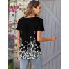 imageZeagoo Women Tunic Tops Dressy Casual Summer Short Sleeve Shirts Floral Loose Fit Pleated Boho Top SXXLSf100