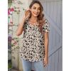 imageZeagoo Women Tunic Tops Dressy Casual Summer Short Sleeve Shirts Floral Loose Fit Pleated Boho Top SXXLSf154