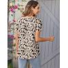 imageZeagoo Women Tunic Tops Dressy Casual Summer Short Sleeve Shirts Floral Loose Fit Pleated Boho Top SXXLSf154