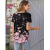 imageZeagoo Women Tunic Tops Dressy Casual Summer Short Sleeve Shirts Floral Loose Fit Pleated Boho Top SXXLSf31