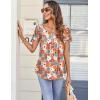 imageZeagoo Women Tunic Tops Dressy Casual Summer Short Sleeve Shirts Floral Loose Fit Pleated Boho Top SXXLXh378