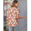imageZeagoo Women Tunic Tops Dressy Casual Summer Short Sleeve Shirts Floral Loose Fit Pleated Boho Top SXXLXh378