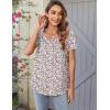 imageZeagoo Women Tunic Tops Dressy Casual Summer Short Sleeve Shirts Floral Loose Fit Pleated Boho Top SXXLXh388