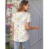 imageZeagoo Women Tunic Tops Dressy Casual Summer Short Sleeve Shirts Floral Loose Fit Pleated Boho Top SXXLXh403