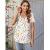 imageZeagoo Women Tunic Tops Dressy Casual Summer Short Sleeve Shirts Floral Loose Fit Pleated Boho Top SXXLXh403