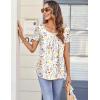 imageZeagoo Women Tunic Tops Dressy Casual Summer Short Sleeve Shirts Floral Loose Fit Pleated Boho Top SXXLXh403
