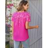 imageZeagoo Women Tunic Tops Dressy Casual Summer Short Sleeve Shirts Floral Loose Fit Pleated Boho Top SXXLXh405