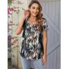 imageZeagoo Women Tunic Tops Dressy Casual Summer Short Sleeve Shirts Floral Loose Fit Pleated Boho Top SXXLZr220