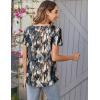 imageZeagoo Women Tunic Tops Dressy Casual Summer Short Sleeve Shirts Floral Loose Fit Pleated Boho Top SXXLZr220