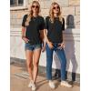 imageZeagoo Womens TShirts Short Sleeve Tops Summer Casual Blouse Crew Neck Basic Shirt 2 Pack Loose Fit TeeAablack