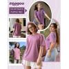 imageZeagoo Womens TShirts Short Sleeve Tops Summer Casual Blouse Crew Neck Basic Shirt 2 Pack Loose Fit TeeBbblack purple Red