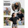 imageZeagoo Womens TShirts Short Sleeve Tops Summer Casual Blouse Crew Neck Basic Shirt 2 Pack Loose Fit TeeBlack dark Grey