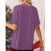 imageZeagoo Womens TShirts Short Sleeve Tops Summer Casual Blouse Crew Neck Basic Shirt 2 Pack Loose Fit TeeBlack purple