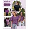 imageZeagoo Womens TShirts Short Sleeve Tops Summer Casual Blouse Crew Neck Basic Shirt 2 Pack Loose Fit TeeBlack purple