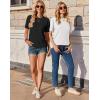 imageZeagoo Womens TShirts Short Sleeve Tops Summer Casual Blouse Crew Neck Basic Shirt 2 Pack Loose Fit TeeBlack white
