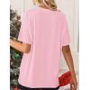 imageZeagoo Womens TShirts Short Sleeve Tops Summer Casual Blouse Crew Neck Basic Shirt 2 Pack Loose Fit TeeLight Green pink
