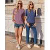 imageZeagoo Womens TShirts Short Sleeve Tops Summer Casual Blouse Crew Neck Basic Shirt 2 Pack Loose Fit TeePurple Red navy Blue