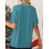 imageZeagoo Womens TShirts Short Sleeve Tops Summer Casual Blouse Crew Neck Basic Shirt 2 Pack Loose Fit TeePurple blue Green