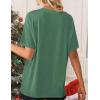 imageZeagoo Womens TShirts Short Sleeve Tops Summer Casual Blouse Crew Neck Basic Shirt 2 Pack Loose Fit TeeRose Red dark Green