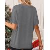 imageZeagoo Womens TShirts Short Sleeve Tops Summer Casual Blouse Crew Neck Basic Shirt 2 Pack Loose Fit TeeWhite dark Grey