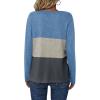 imageZeagoo Womens Waffle Shirts V Neck Long Sleeve Tops Color Block TShirts Casual Tunics 2024 Fashion Basic TeesBlueBeigeCharcoal