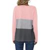 imageZeagoo Womens Waffle Shirts V Neck Long Sleeve Tops Color Block TShirts Casual Tunics 2024 Fashion Basic TeesPinkGrayCharcoal